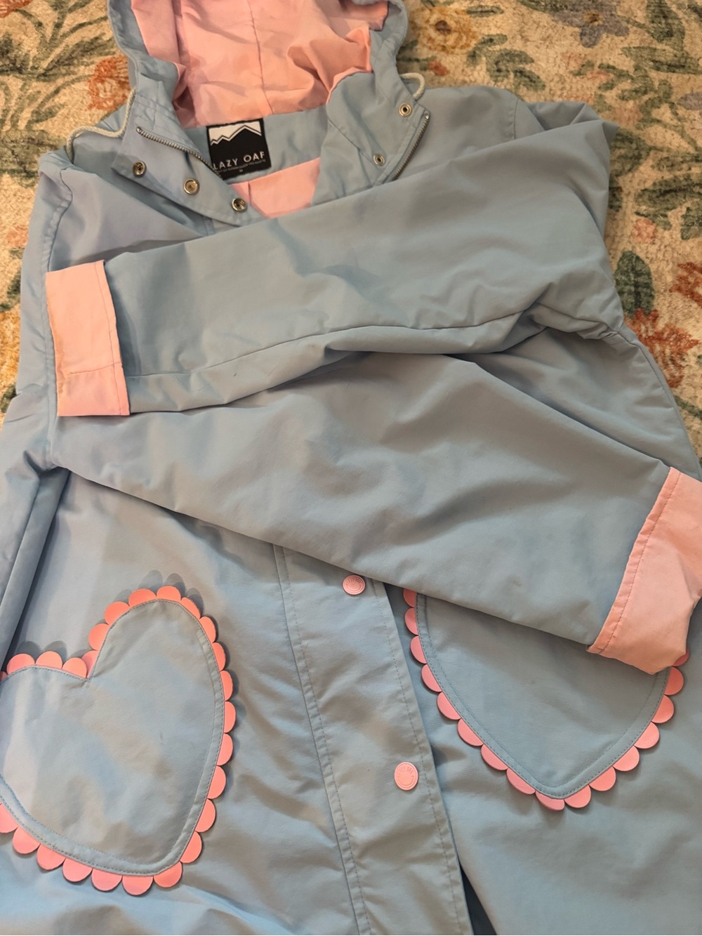 Lazy Oaf pastel heart rain jacket - Picture 5 of 7